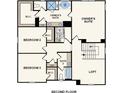 Layout of the second floor featuring the owner's suite, two bedrooms, and a loft at 7065 Stella Pl, Stanley, NC 28164