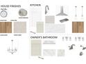 Image displaying the design selections for a home, including fixtures, hardware, and finishes at 17033 Malone Ln, Mint Hill, NC 28227