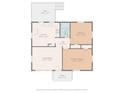 Detailed floor plan showing dimensions and layout of the home's kitchen, bedrooms, living spaces, and deck at 83 Woodsdale Se Pl, Concord, NC 28025