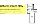 Optional second-story layout, framed with rough plumbing, providing storage or future expansion potential at 1061 The Glen St, Statesville, NC 28677