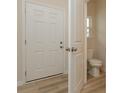 Conveniently located powder room featuring a modern toilet and neutral color scheme at 1278 Langston Ln, Salisbury, NC 28144