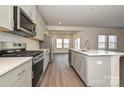 Well-equipped kitchen featuring stainless steel appliances and a view to the patio through the breakfast area at 111 Canoga Ave, York, SC 29745