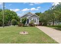 Attractive home with well-manicured lawn, blue siding, and mature trees creating a welcoming curb appeal at 1201 Pegram St, Charlotte, NC 28205