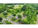 Lush aerial view of the property's expansive grounds and beautiful tree coverage, showing the neighborhood nearby at 3700 Nevin Rd, Charlotte, NC 28269