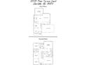 Floor plan featuring a first and second floor layout with bedrooms, bathrooms, kitchen, and garage at 12517 Pine Terrace Ct, Charlotte, NC 28273