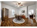 Traditional dining room boasting wood floors, a round table, and natural light at 8 Cauthen St, Rock Hill, SC 29730