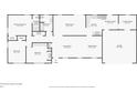 Detailed floor plan illustrating layout of bedrooms, bathrooms, kitchen, living room, and garage at 1192 Carolyn Dr # 9, Albemarle, NC 28001