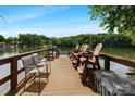 Private dock on the lake featuring a seating area and stunning water views at 408 Emerald Bay Dr, Salisbury, NC 28146