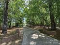 Long driveway lined with brick and greenery, leading to a secluded home at 408 Emerald Bay Dr, Salisbury, NC 28146