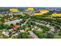 Aerial view of residential area near retail establishments, lake and neighborhood at 138 Montibello Dr, Mooresville, NC 28117