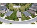 Aerial view showcases this home's landscaped yard, manicured lawn, and proximity to neighborhood amenities at 4975 Looking Glass Trl, Denver, NC 28037