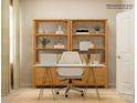 Bright home office with a contemporary desk, stylish chair, and ample storage, bathed in natural light at 1516 Croydon St, Indian Land, SC 29707