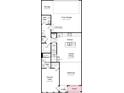 Detailed first floor plan showcasing the layout of the kitchen, dining, and living areas at 3119 Beacon Heights Rd, Indian Land, SC 29707