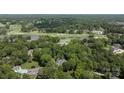 Aerial view of a stunning home nestled among lush greenery with a golf course in the background at 4920 Parview S Dr, Charlotte, NC 28226