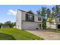 A charming two-story home featuring a two-car garage, well-kept lawn and welcoming curb appeal at 155 Trail Wood Ct, Salisbury, NC 28146