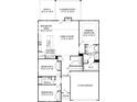 Detailed floorplan showcasing the layout of bedrooms, kitchen, and living spaces at 2045 Mantle Ridge Dr, Indian Trail, NC 28079