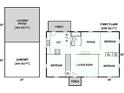 Detailed floor plan showcasing the layout of the first floor with a covered patio and carport at 3132 7Th Se Ave, Conover, NC 28613