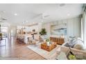 Inviting open-concept living space with a modern kitchen, stylish furniture, and elegant decor at 5666 Stafford Rd # 9, Charlotte, NC 28054