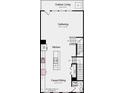 Floor plan showing the kitchen, casual dining, gathering room, half bath, and outdoor living space at 3114 Stelfox St, Charlotte, NC 28262