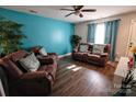 Comfortable living room with bright wall color, providing a relaxing atmosphere at 650 Harry St, China Grove, NC 28023