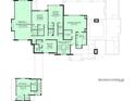 Detailed second floor plan showing bedroom suites, media room and the balcony layout of the home at 5015 Hardison Rd, Charlotte, NC 28226