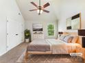 Serene main bedroom with vaulted ceiling, neutral decor, and a spacious layout with natural light at 178 Wellshire St, Mooresville, NC 28115