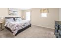 Comfortable bedroom with neutral carpeting and a large window provides ample light at 13221 Gadwal Pintail Dr, Charlotte, NC 28262