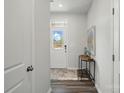 Bright entryway boasts natural light, a decorative rug, and a stylish table with accent decor at 6423 Mallow Crossing Ln, Charlotte, NC 28213
