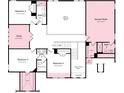 Second floor plan with bedrooms, bathrooms, a study, and attic access, showcasing the home's layout at 18145 Sulton Ter, Huntersville, NC 28078