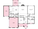 Detailed floor plan showcasing the layout of the house, including the kitchen, gathering, and owner's suite at 18145 Sulton Ter, Huntersville, NC 28078