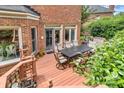 Outdoor deck featuring a dining table with seating for six, ideal for entertaining at 103 Samuel Guilford Ct, Charlotte, NC 28270