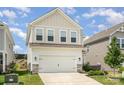 Charming two-story home with neutral siding, manicured lawn, and inviting curb appeal on a sunny day at 16018 River Tree Ln, Charlotte, NC 28278