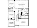 Upper floor plan featuring bedrooms, bathrooms, and a flexible living area at 423 Balboa St, Matthews, NC 28104