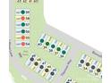 Community map showcasing available homesites, color-coded by builder at 1108 Bismuth Ln, Charlotte, NC 28211
