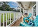 Relax on the covered front porch featuring comfortable chairs and a view of the expansive front yard at 1327 Springlake Rd, York, SC 29745