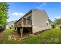 Back of house and elevated wooden deck area at 19157 Mallard Dr, Fort Mill, SC 29707