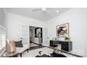 Bright home office with French doors, modern desk, and stylish decor at 407 Newstyle Way, Gastonia, NC 28056