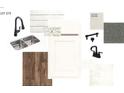 White kitchen color selections: cabinets, backsplash, countertop and flooring at 1025 Puddle Pond Rd, Indian Trail, NC 28079