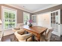 Bright dining room featuring a wooden table with seating for six at 2844 Georgia Ave, Charlotte, NC 28205
