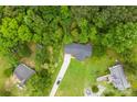 Aerial view of the property showing the home, surrounding trees, and long driveway at 103 Fleetwood Rd, York, SC 29745