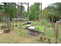 A well-maintained backyard garden with raised beds, perfect for growing vegetables and herbs, adding to the home's appeal at 109 Larch Rd, Salisbury, NC 28147