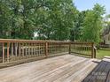 Wooden deck with railing overlooking the backyard, perfect for outdoor entertaining at 2240 Lawton Bluff Rd, Charlotte, NC 28226