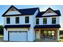Charming two-story home with a two car garage, stone accents, and a welcoming front porch at 1308 Austin Chaney Rd, Wingate, NC 28174