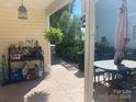 View of a cozy outdoor patio, ideal for relaxing and entertaining at 9612 Farmridge Ln, Matthews, NC 28105