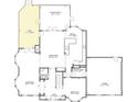 Floor plan displaying the layout of the home, including the kitchen, deck, and garage at 15737 Agincourt Dr, Huntersville, NC 28078
