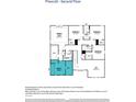 Prescott second floor plan featuring the owner's suite, loft, laundry room, and bedrooms at 2529 Mabel Ln, Monroe, NC 28110