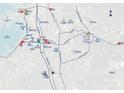 Detailed map showing surrounding areas including schools, shopping centers, and recreational facilities at 11459 Prosperity Church Rd, Huntersville, NC 28078