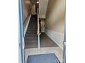 A carpeted staircase leads to upper floors, offering a clean and inviting entrance to the building at 17119 Doe Valley Ct, Cornelius, NC 28031