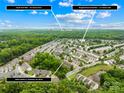 Aerial community view with South Park Mall 9-minute drive, neighborhood amenities 7-minute walk at 4848 Fonthill Ln, Charlotte, NC 28210