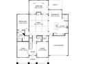 Detailed floor plan showcasing the layout of the first floor including a sunroom and kitchen at 203 Balboa St, Matthews, NC 28104